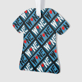 赤ワインのガラスパターン オーナメント (正面)