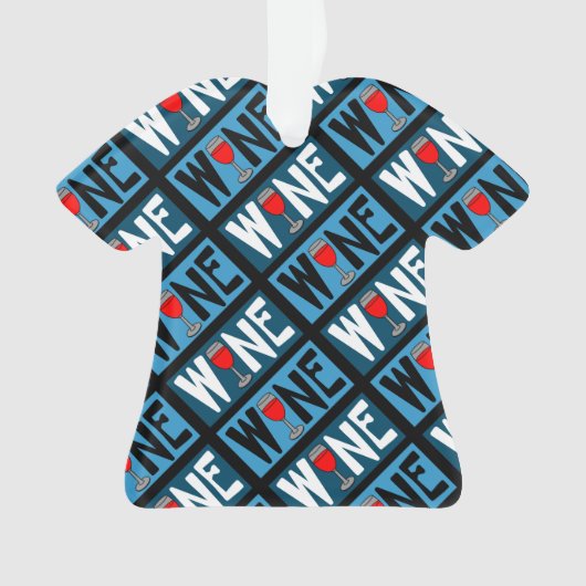 赤ワインのガラスパターン オーナメント (正面)