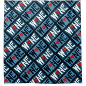 赤ワインのガラスパターン シャワーカーテン (正面)