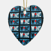 赤ワインのガラスパターン セラミックオーナメント (左)