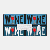 赤ワインのガラスパターン デスクマット (キーボード&マウス)