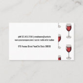 赤ワインのガラスパターン 名刺 (裏面)