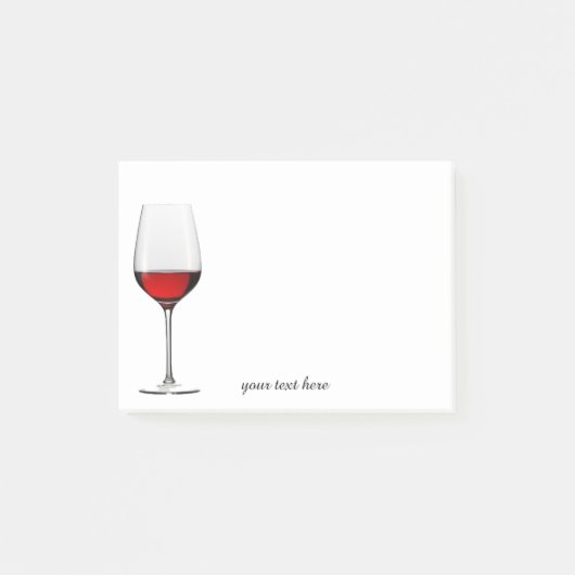 赤ワインのガラスポスト・イット ポストイット (正面)