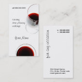 赤ワインのガラス名刺 名刺 (正面/裏面)