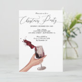 赤ワインのクリスマスパーティー 招待状 (スタンド正面)