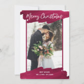 赤ワインのクリスマス絵を描の写真 | シーズンカード (正面)