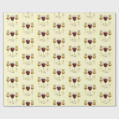 赤ワインのクリスマス ラッピングペーパー (フラット)