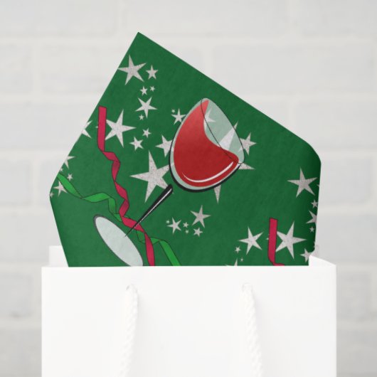 赤ワインのクリスマス 薄葉紙 (ギフトバッグ)