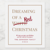 赤ワインのクリスマス |近隣クライアントのギフトと ワインラベル (シングルラベル)