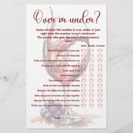 赤ワインのグラスがブライダルシャワーゲーム