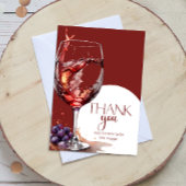 赤ワインのグラスブライダルシャワーありがとう カード