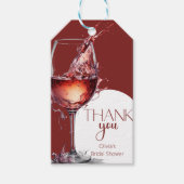 赤ワインのグラスブライダルシャワーありがとう ギフトタグ (正面)