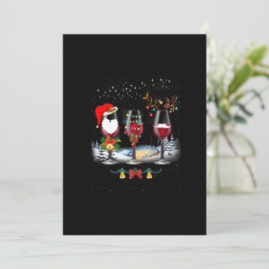 赤ワインのグラス3杯のドリンカークリスマスギおもしろいギ セーブザデート (スタンド正面)