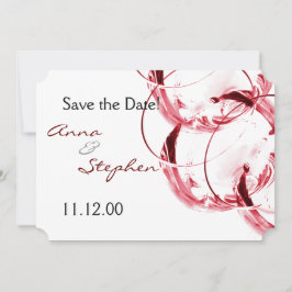 赤ワインのグラス セーブザデート