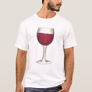 赤ワインのグラスMerlot Cabernet試飲 Tシャツ
