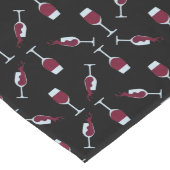 赤ワインのゴブレットのパターン ロングテーブルランナー (コーナー)