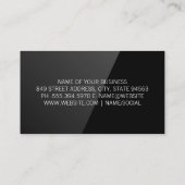 赤ワインのスプラッシュグラス | 黒いガラスの背景 名刺 (裏面)