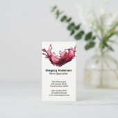 赤ワインのスプラッシュ 名刺 (スタンド正面)