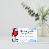 赤ワインのスプラッシュ | 水彩背景 名刺 (スタンド正面)