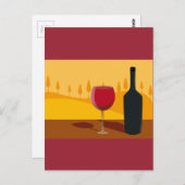 赤ワインのトスカーナ ポストカード (正面/裏面)