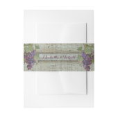 赤ワインのブドウの集りのブドウ園のテーマの木板 招待状ベリーバンド (正面例)