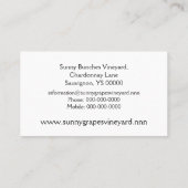 赤ワインのブドウ園 名刺 (裏面)
