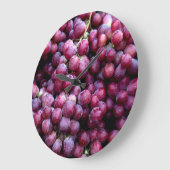 赤ワインのブドウ：甘い背景。 ラージ壁時計 (傾斜)
