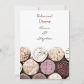 赤ワインのボトルはリハーサルの夕食に栓をします 招待状 (正面)