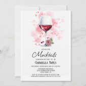 赤ワインのモックテールベビーシャワー 招待状 (正面)