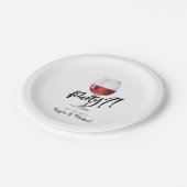 赤ワインのユーモア |特別なイベントお祝い ペーパープレート (アングル)