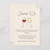 赤ワインのリハーサルをする前結婚に飲む 招待状 (正面/裏面)