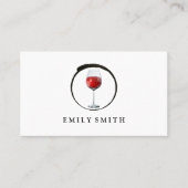 赤ワインのロゴ | ワイナリー 名刺 (正面)