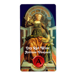 赤ワインのワックスシールモノグラム/アンティークタロット ラベル