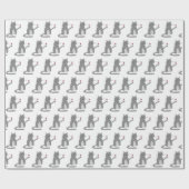 赤ワインの入った灰色の猫 ラッピングペーパー (フラット)