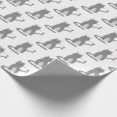 赤ワインの入った灰色の猫 ラッピングペーパー (角)