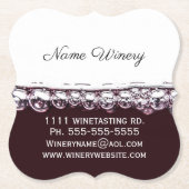 赤ワインの名刺プロモーションコースター ペーパーコースター (正面)