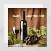 赤ワインの招待状 招待状 (正面/裏面)