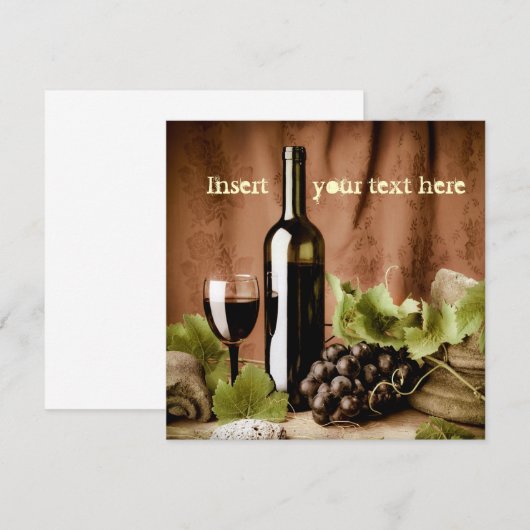 赤ワインの招待状 招待状 (正面/裏面)