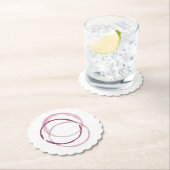 赤ワインの汚れリングが飲み物用コースターに印刷 ペーパーコースター (インサイチュ)