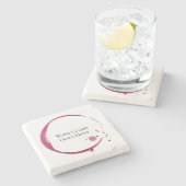 赤ワインの汚れ&ドリップスのインストラクションストーンのコースター ストーンコースター (横)