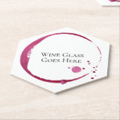 赤ワインの汚れ&ドリップラウンド紙コースターセット ラウンドペーパーコースター (アングル)