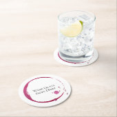 赤ワインの汚れ&ドリップラウンド紙コースターセット ラウンドペーパーコースター (インサイチュ)