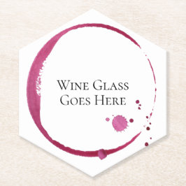 赤ワインの汚れ&ドリップラウンド紙コースターセット ラウンドペーパーコースター