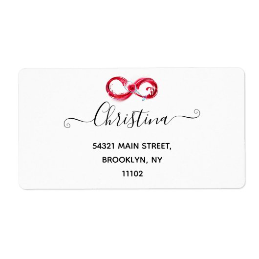 赤ワインの無限 ラベル (正面)