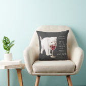 赤ワインの芸術の引用文を飲んでいるヴィンテージの白い子ネコ クッション (椅子)