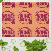 赤ワインは印刷します キッチンタオル (折り畳み)