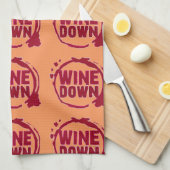 赤ワインは印刷します キッチンタオル (四つ折り)