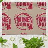 赤ワインは印刷します キッチンタオル (折り畳み)