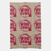 赤ワインは印刷します キッチンタオル (縦)