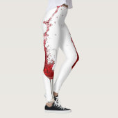 赤ワインをはねかけるワイングラス レギンス (右)